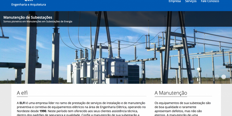 Site Elfi Engenharia e Arquitetura