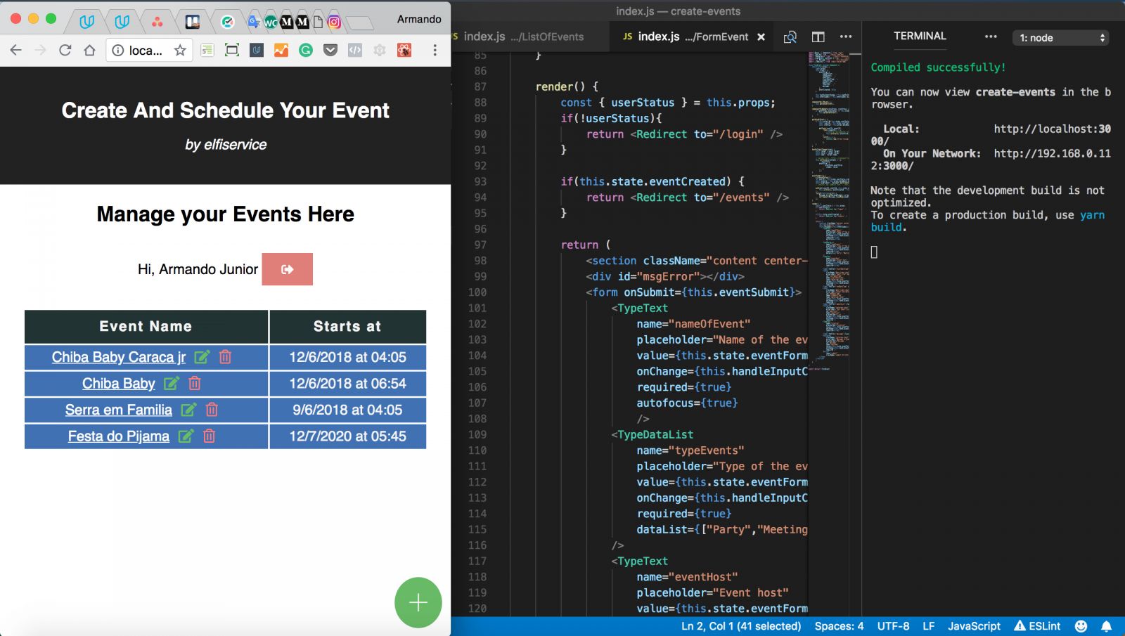 Scheduling Event App